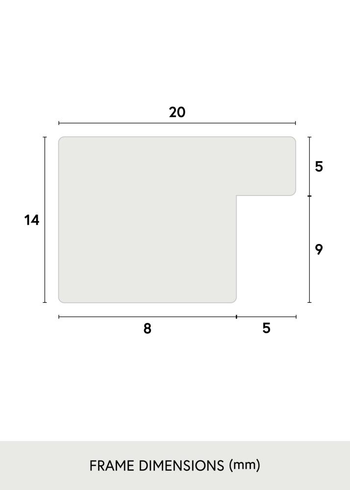 Rėmas BGA Classic Akrilo stiklas Riešutmedis 60x90 cm