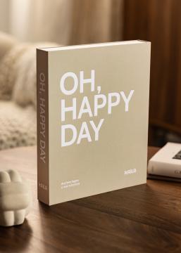 KAILA OH HAPPY DAY Grey - Coffee Table Photo Album (60 Juodi puslapiai)