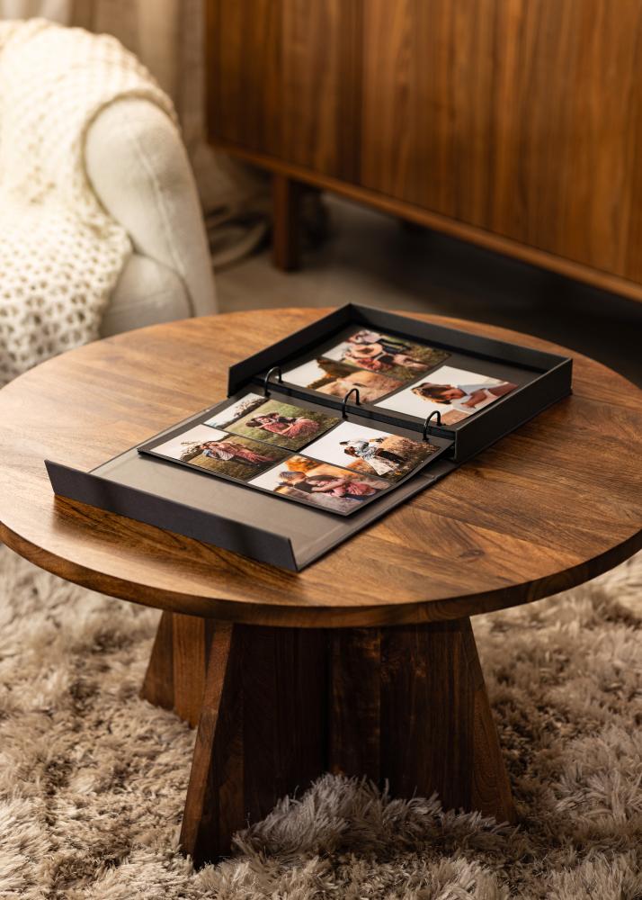 KAILA PHOTO Albumas Black - Coffee Table Photo Album (60 Juodi Puslapiai)