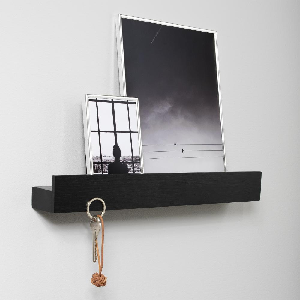 Magnetas Shelf Black Painted Oak 40 cm