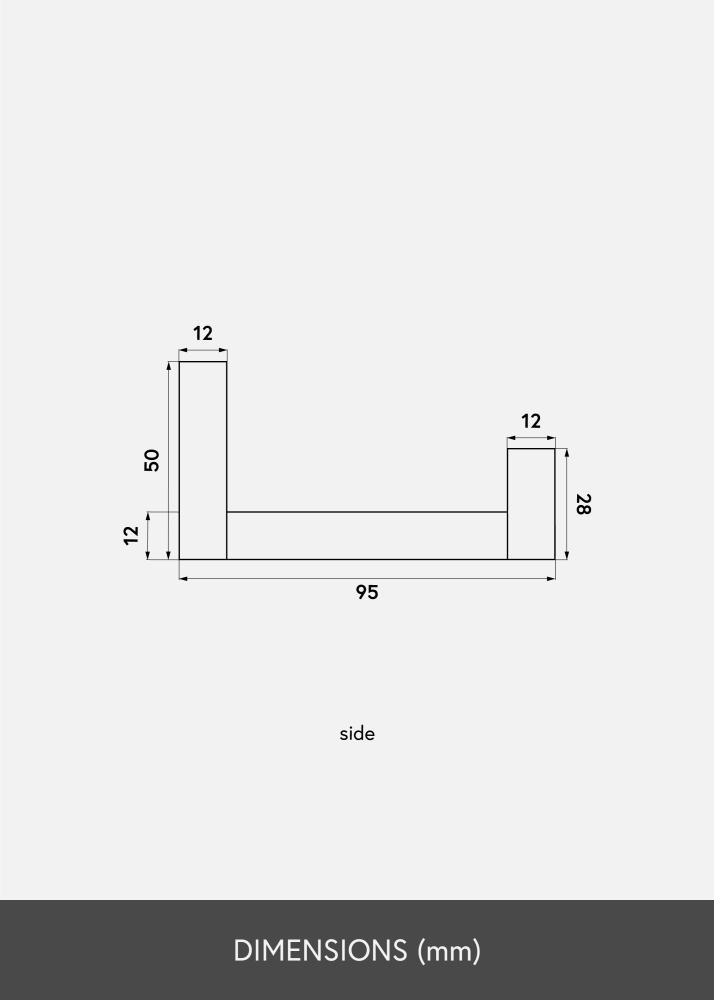 Paveikslo lentyna Juodas 90 cm