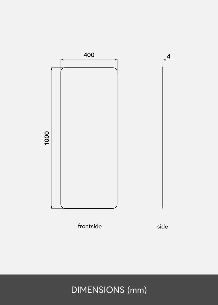 KAILA Veidrodis Rectangle Rose Gold 40x100 cm