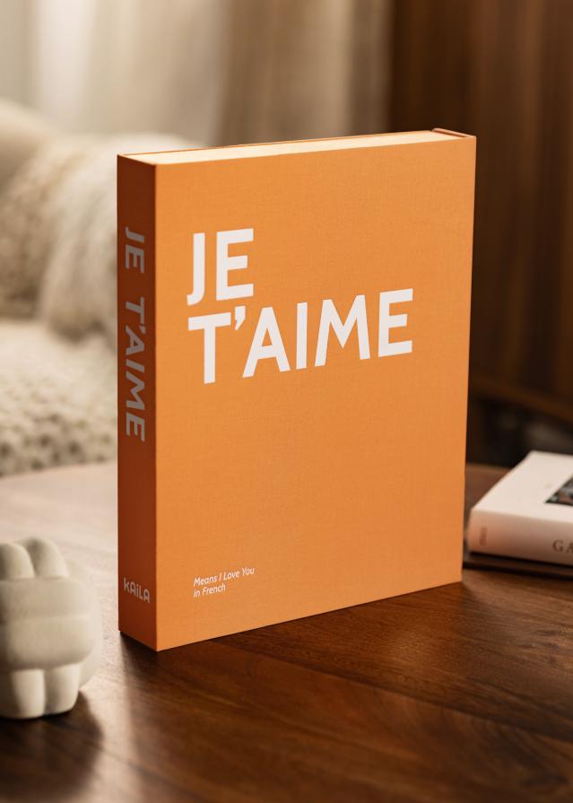 KAILA JE T'AIME - Coffee Table Photo Album (60 Juodi Puslapiai / 30 lapų)