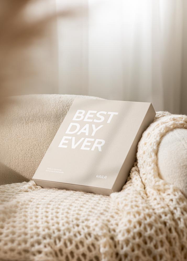 KAILA BEST DAY EVER Creme - Coffee Table Photo Album (60 Juodi Puslapiai)