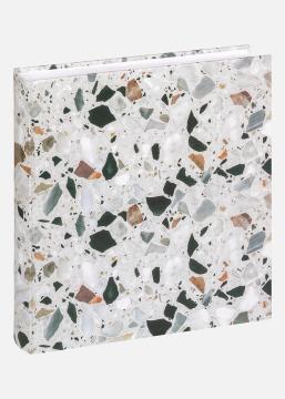 Terrazzo stone Albumas Juodas - 28x29 cm (60 Balti Puslapiai / 30 lapų)