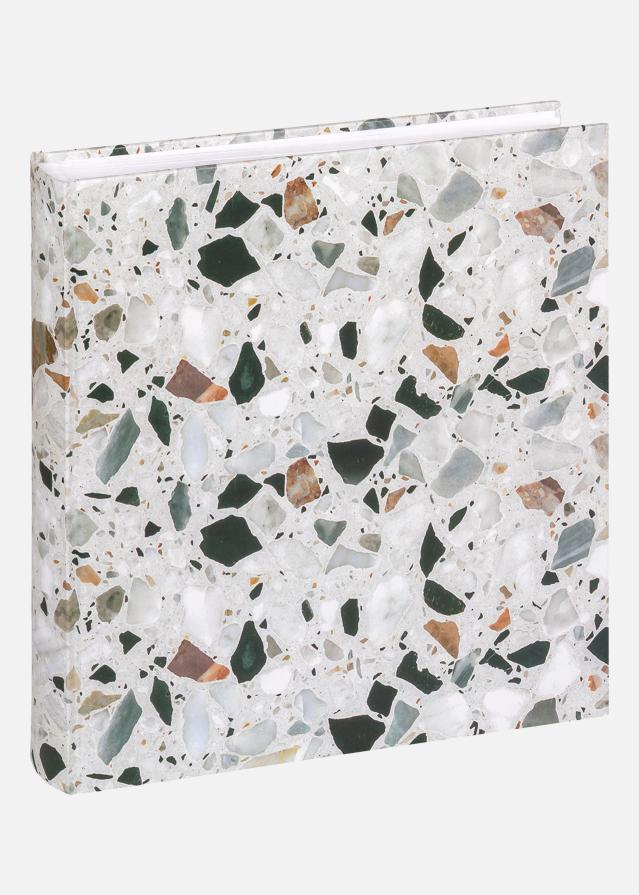 Terrazzo stone Albumas Juodas - 28x29 cm (60 Balti Puslapiai / 30 lapų)