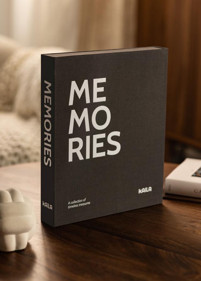 KAILA MEMORIES Black/White - Coffee Table Photo Album (60 Juodi puslapiai)