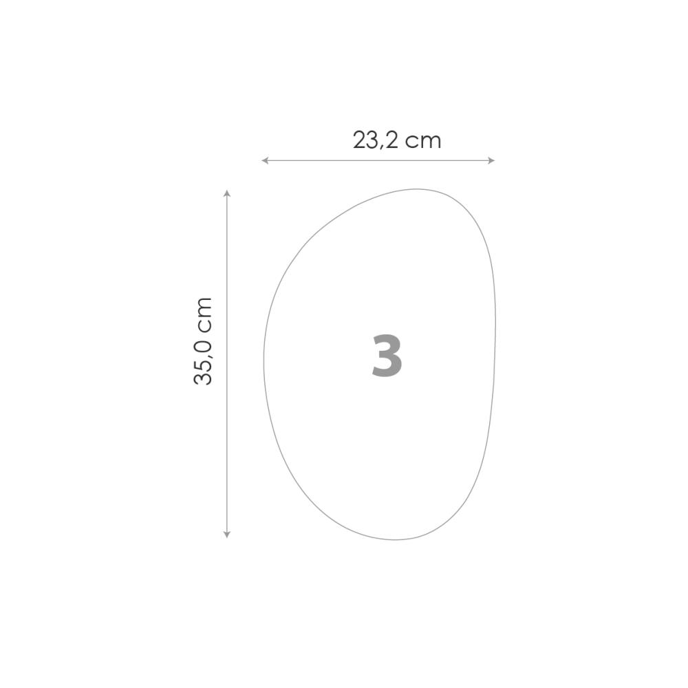 Veidrodis Komplektas Clear - 3 vnt