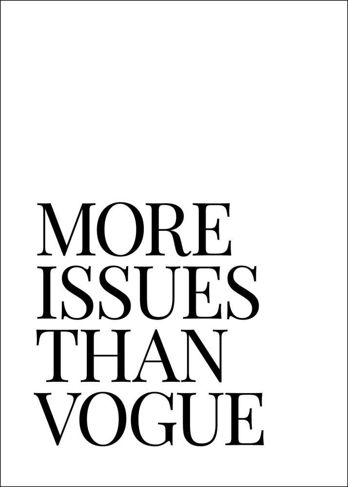 More Issues Than Vogue Įrašai