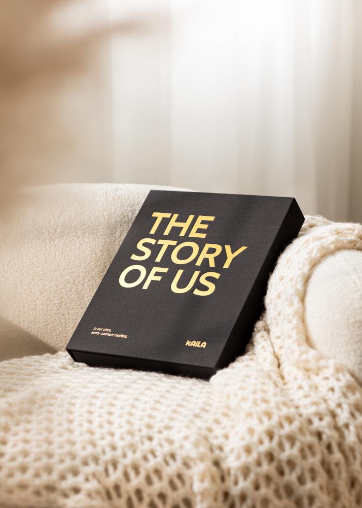 KAILA THE STORY OF US Creme - Coffee Table Photo Album (60 Juodi puslapiai)