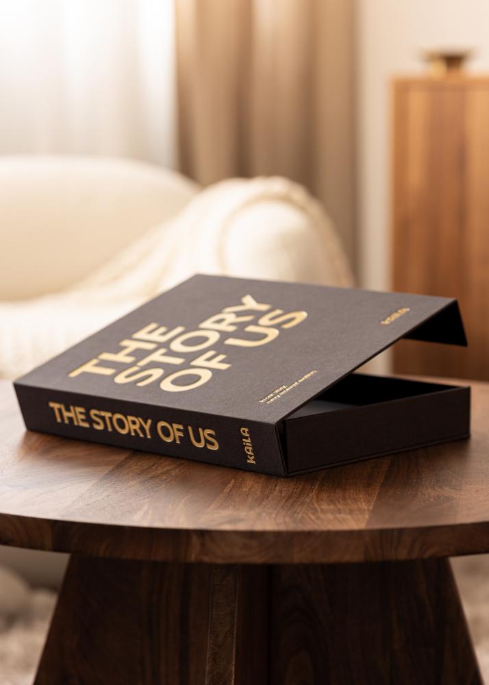 KAILA THE STORY OF US Creme - Coffee Table Photo Album (60 Juodi puslapiai)