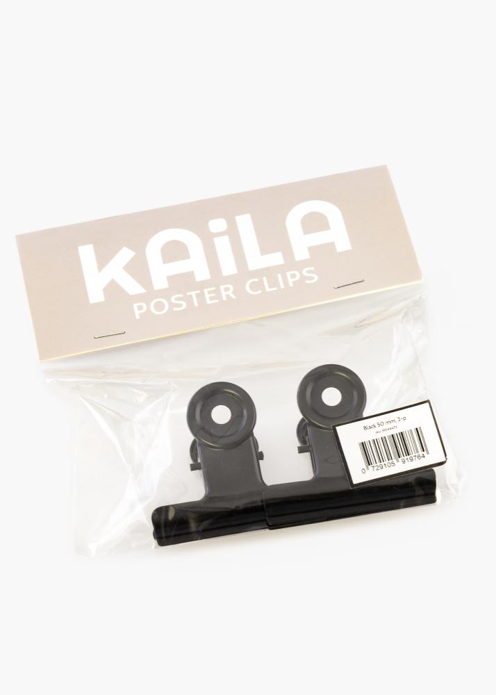 KAILA Įrašai Clip Black 50 mm - 2-p