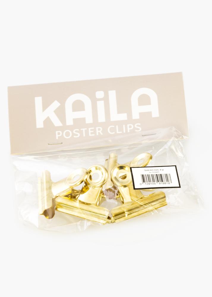 KAILA Įrašai Clip Gold 40 mm - 4-p