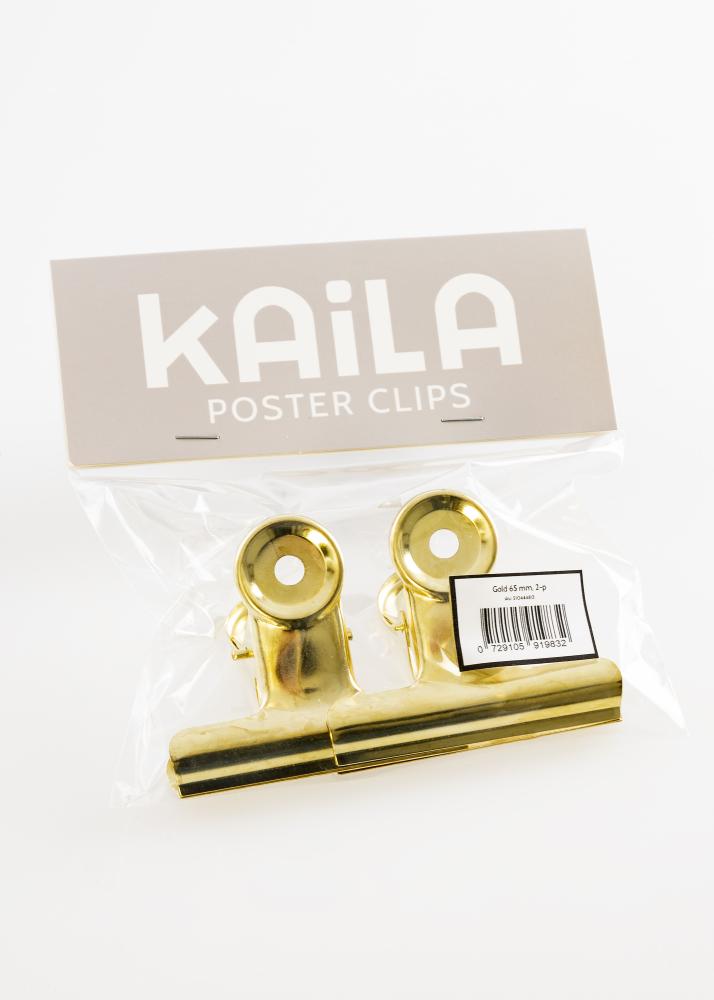 KAILA Įrašai Clip Gold 65 mm - 2-p