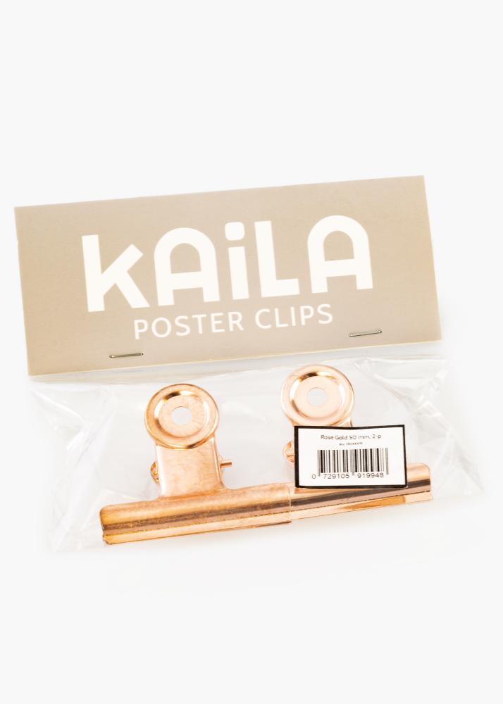 KAILA Įrašai Clip Rose Gold 50 mm - 2-p