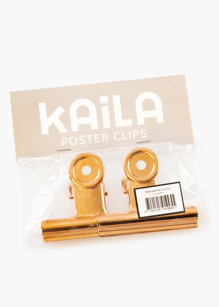 KAILA Įrašai Clip Rose Gold 65 mm - 2-p