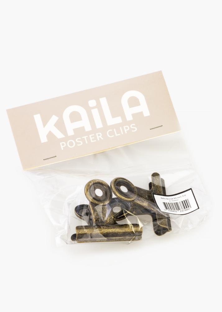 KAILA Įrašai Clip Retro Bronze 50 mm - 2-p