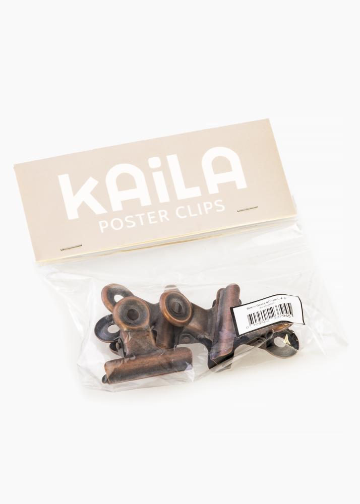 KAILA Įrašai Clip Retro Brass 40 mm - 4-p