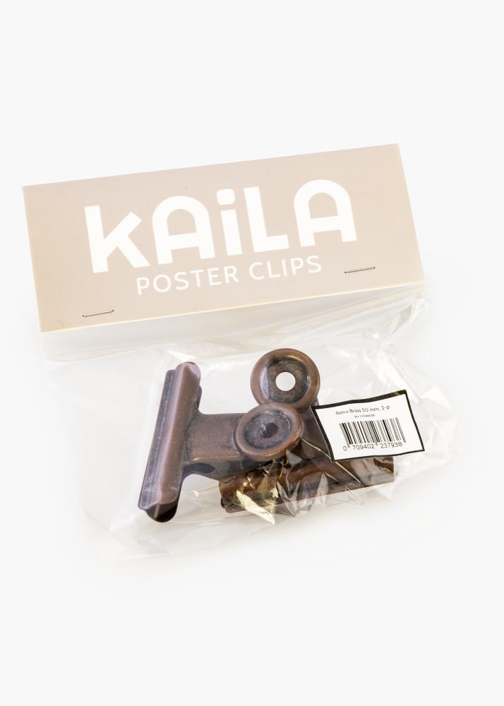 KAILA Įrašai Clip Retro Brass 50 mm - 2-p