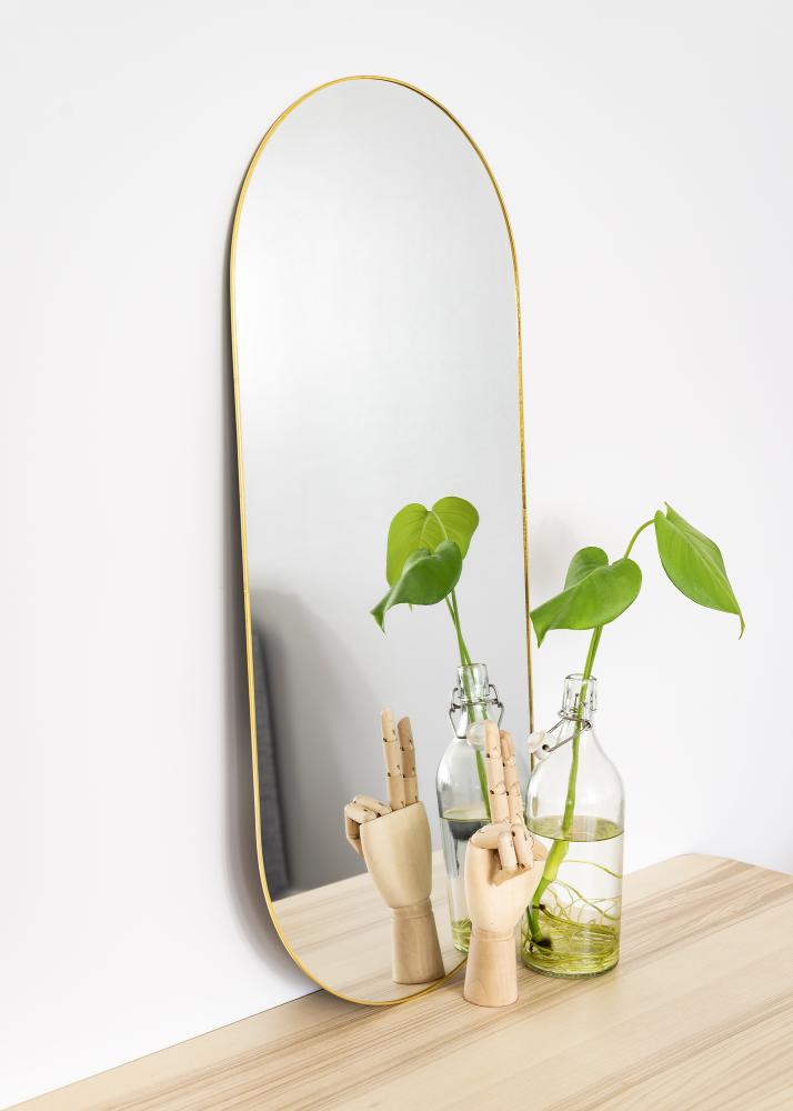 KAILA Ovalus Mirror - Thin Brass 35x80 cm