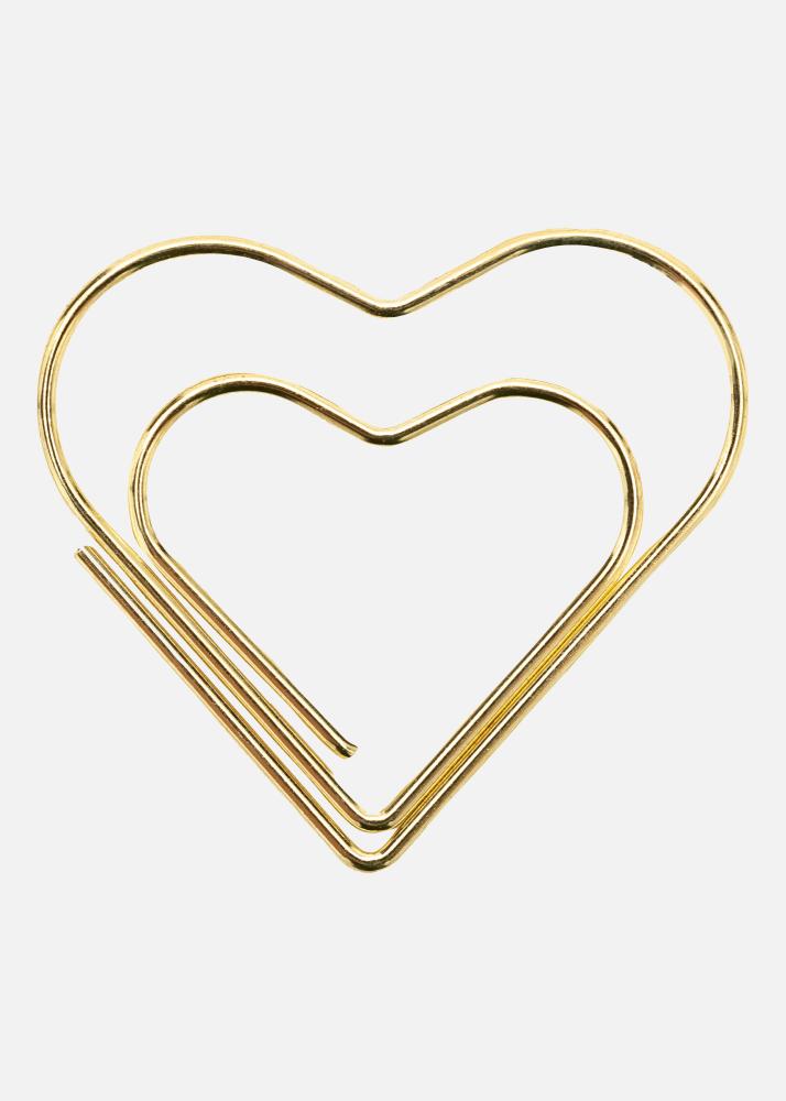 PAC Metalas Paperclip Heart Auksas