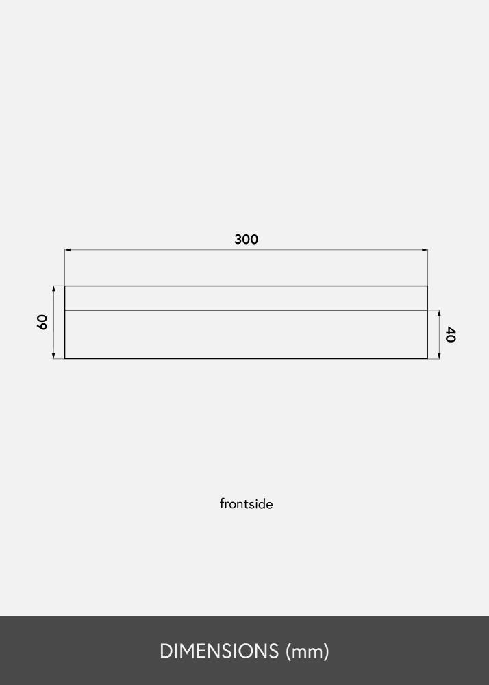 KAILA Paveikslo lentyna Juodas 30 cm