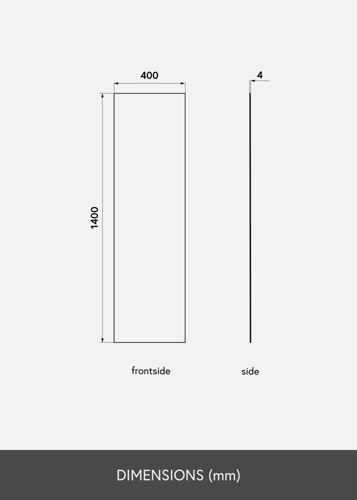 KAILA Veidrodis Sharp 40x140 cm