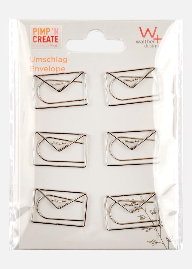 PAC Metalas Paperclip Envelope Sidabras