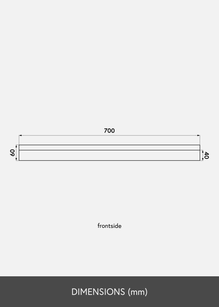 KAILA Paveikslo lentyna Juodas 70 cm