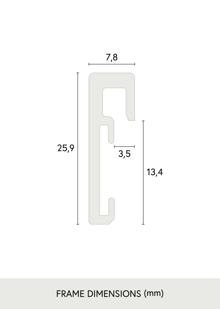 Rėmas Nielsen Premium Antirefleksinis Blizgus juodas 50x70 cm