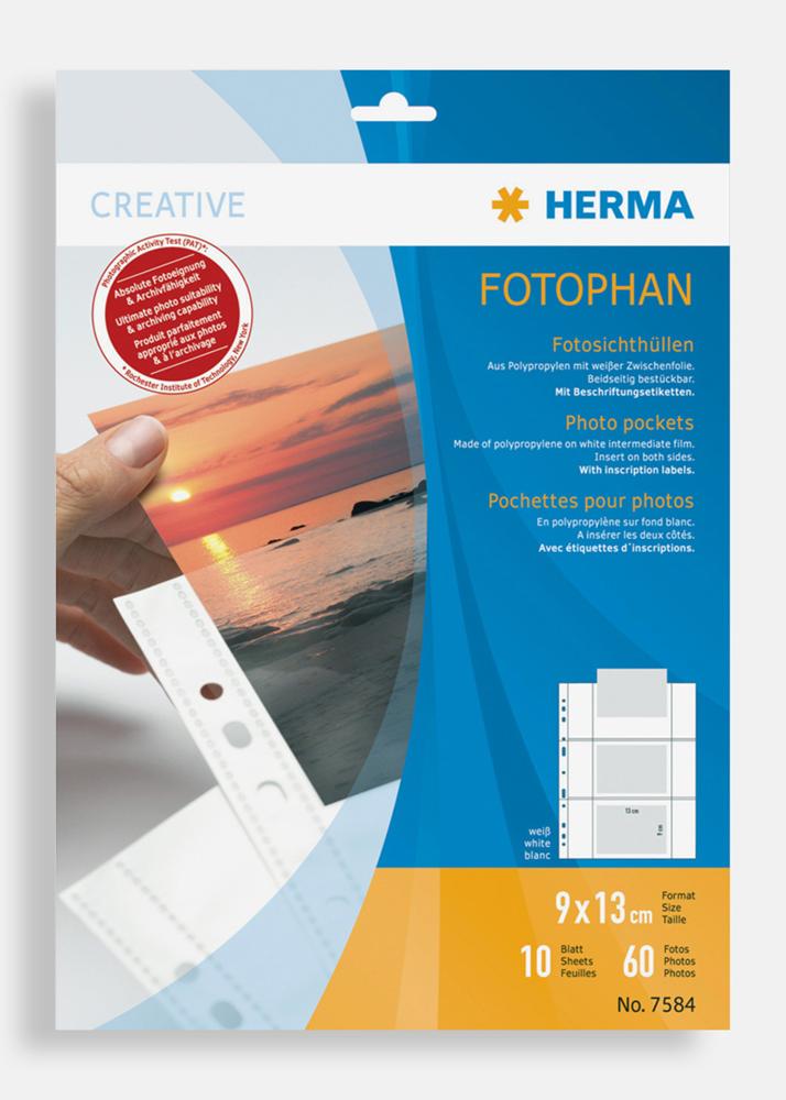 Herma Foto kišenės 9x13 cm Gulintis - 10-paK Balti