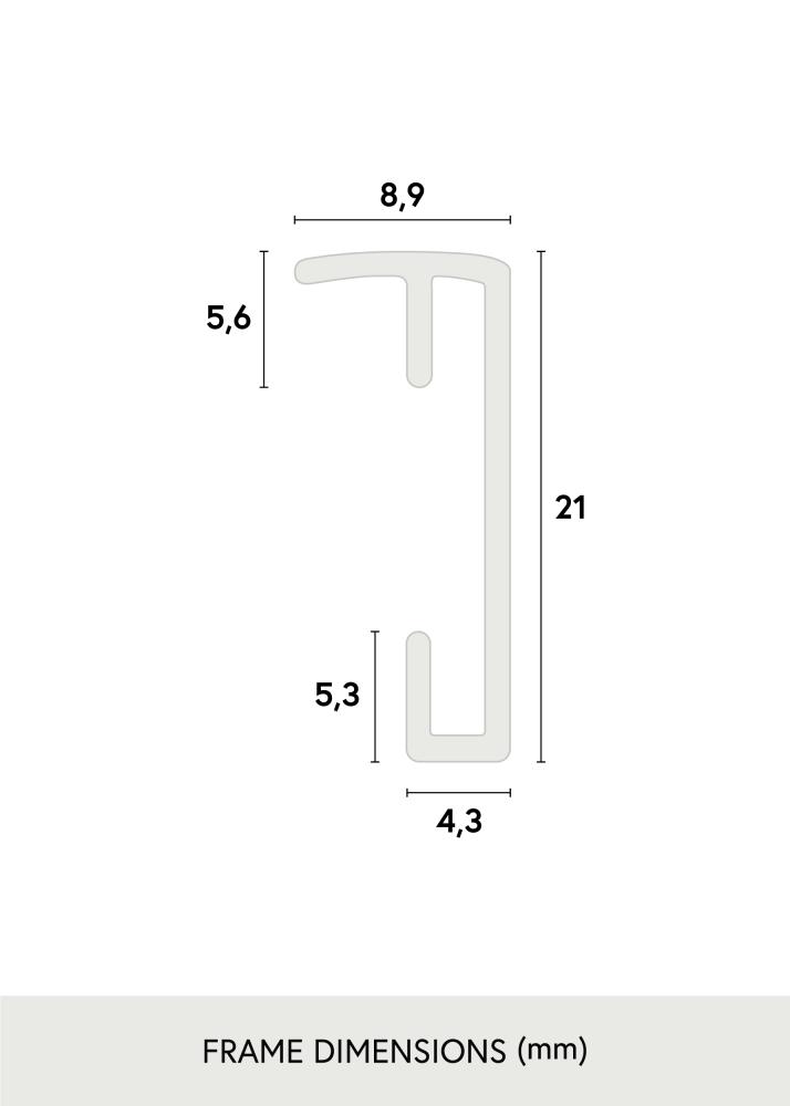 Rėmas Įrašai Frame Aluminum Akrilo stiklas Gold 70x100 cm