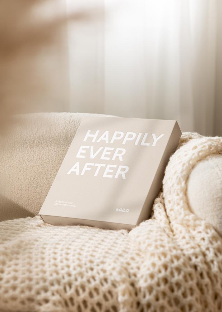 KAILA HAPPILY EVER AFTER Creme - Coffee Table Photo Album (60 Juodi puslapiai)