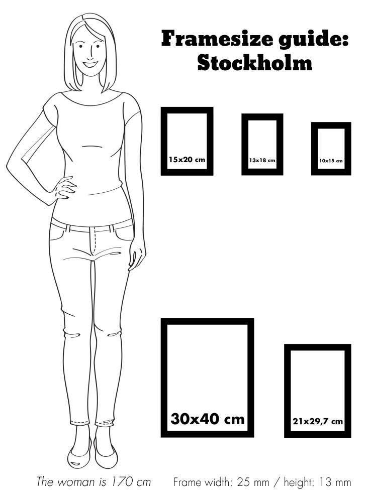 Rėmas Stockholm Juodas 15x20 cm