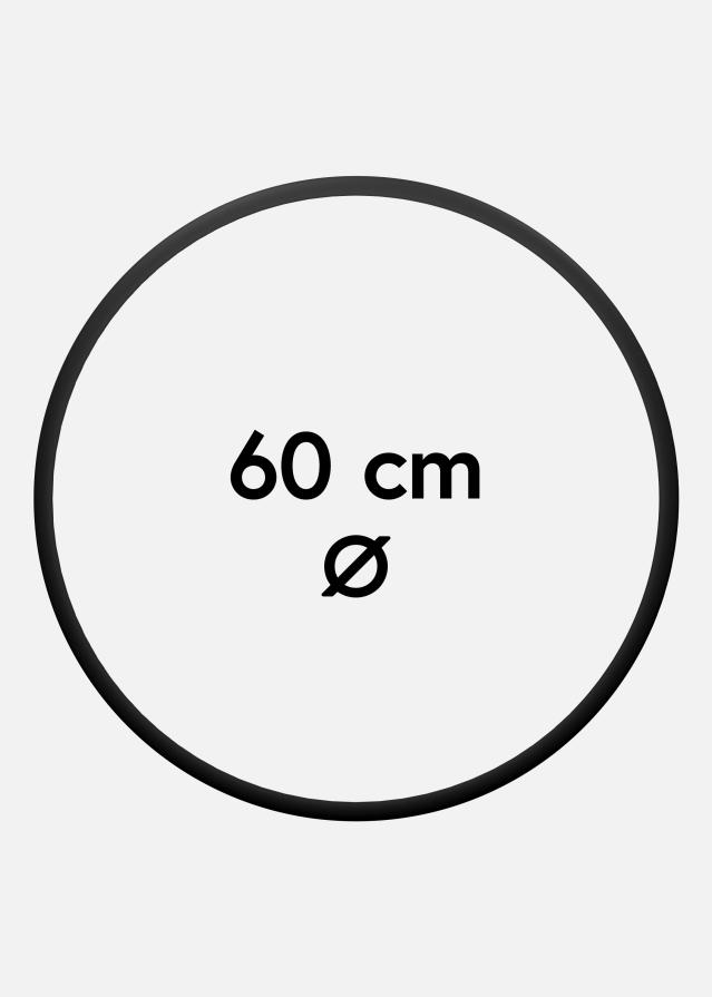 Apvalus Rėmas Akrilo stiklas Juodas 60 cm Ø