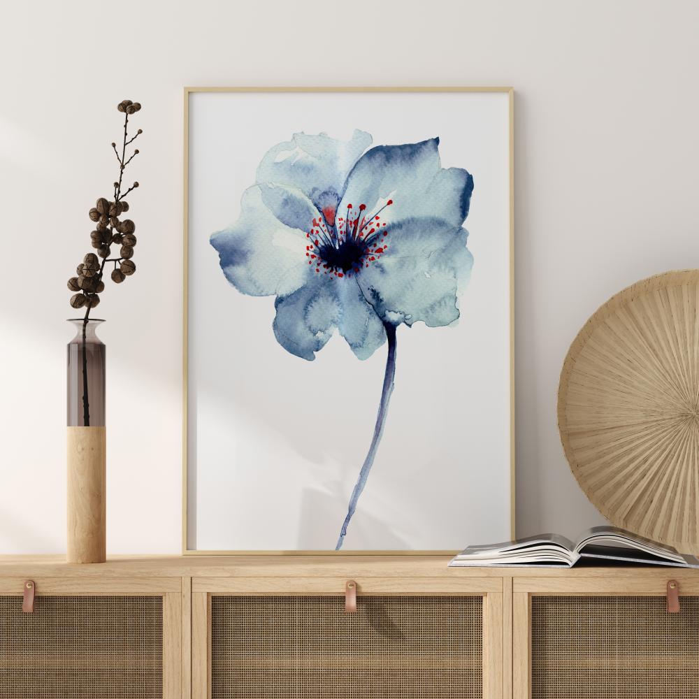 Aquarelle Flower - Blue Įrašai