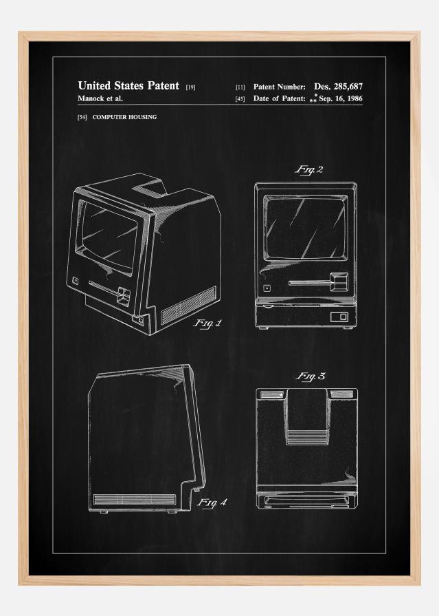 Patent Print - First Macintosh - Black Įrašai