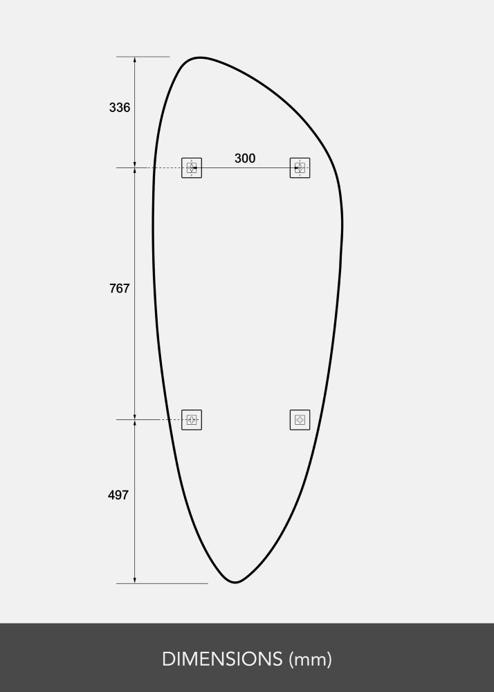 Veidrodis Obelisk 160x57 cm