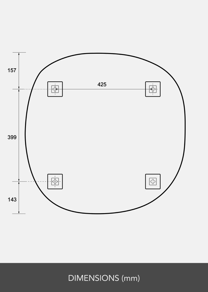 Veidrodis Roundy I 70x70 cm