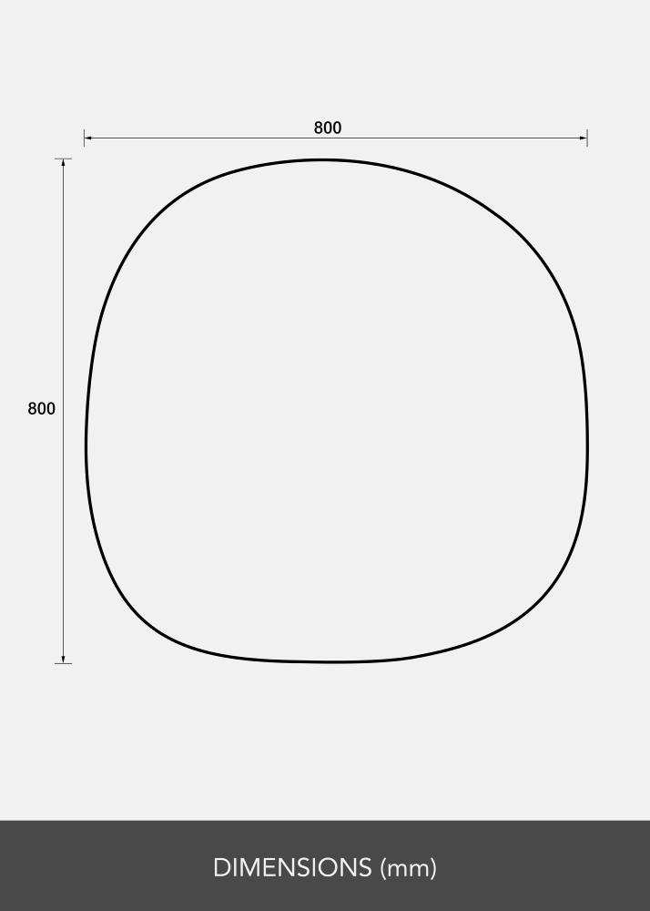 Veidrodis Roundy 80x80 cm