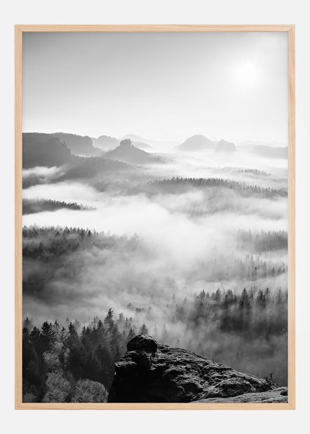 Foggy Forest Black & White I - 50x70 cm Įrašai