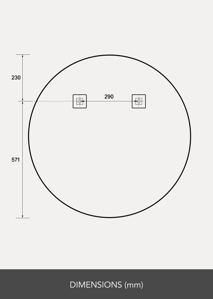 Veidrodis Ring LED 80 cm Ø