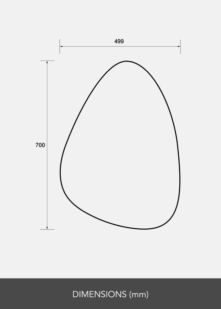 Veidrodis Egg 50x70 cm