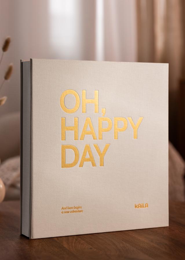 KAILA Nuotraukų albumas OH HAPPY DAY Kreminė - 600 nuotraukų 10x15 cm