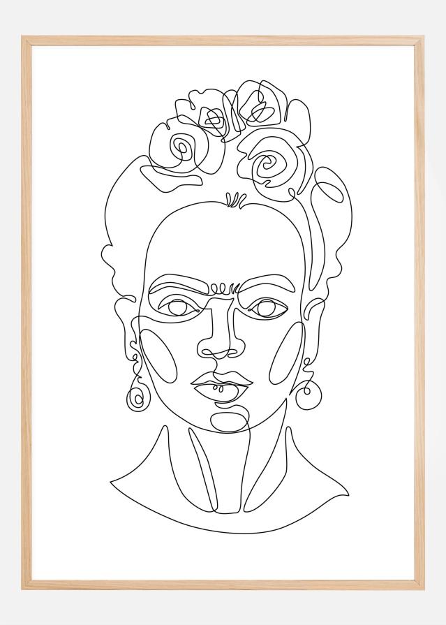 Frida Kahlo - Thin Line Art Įrašai