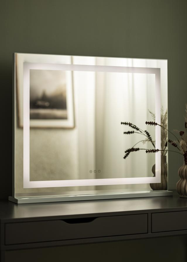 KAILA Kosmetinis veidrodis Vanity LED Baltas 80x65 cm