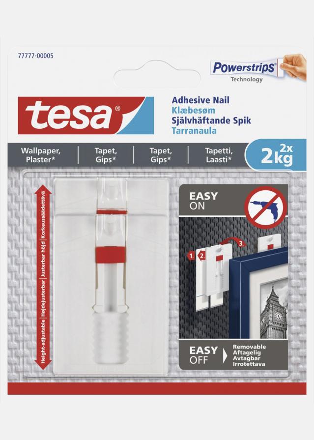 Tesa - Reguliuojama lipni vinis visų tipų sienoms (max 2x2kg)