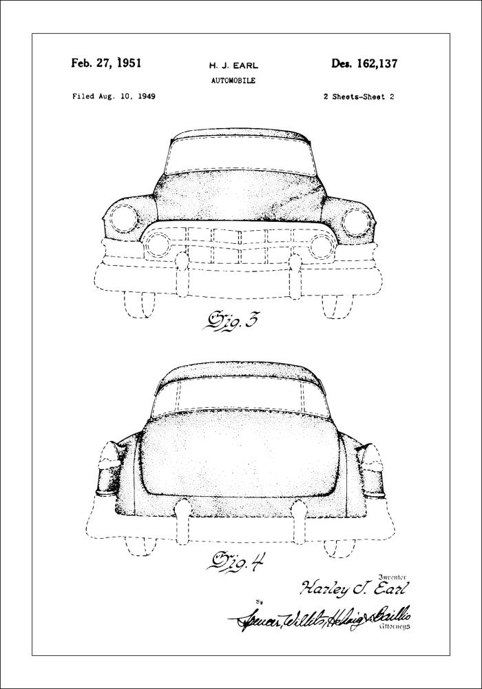 Patentinis brėžinys - Cadillac II Įrašai