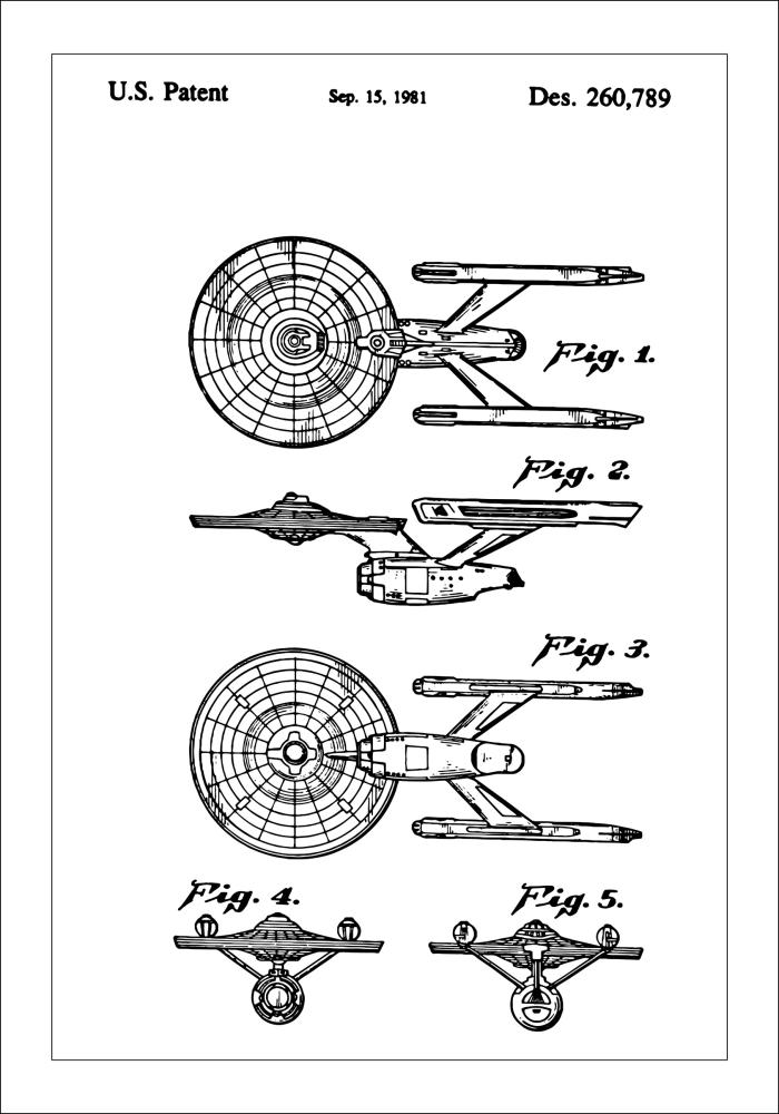 Patentinis brėžinys - Star Trek - USS Enterprise Įrašai