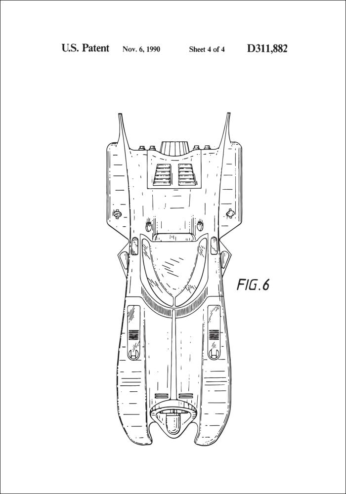 Patentinis brėžinys - Batman - Batmobile 1990 IIII Įrašai